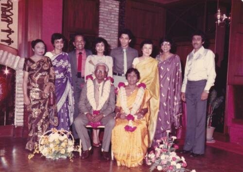 1983:  L to R.  Leela, Indra, Pathmanathan, Rohini, Dilip, Mary, Gnanam, Lingam